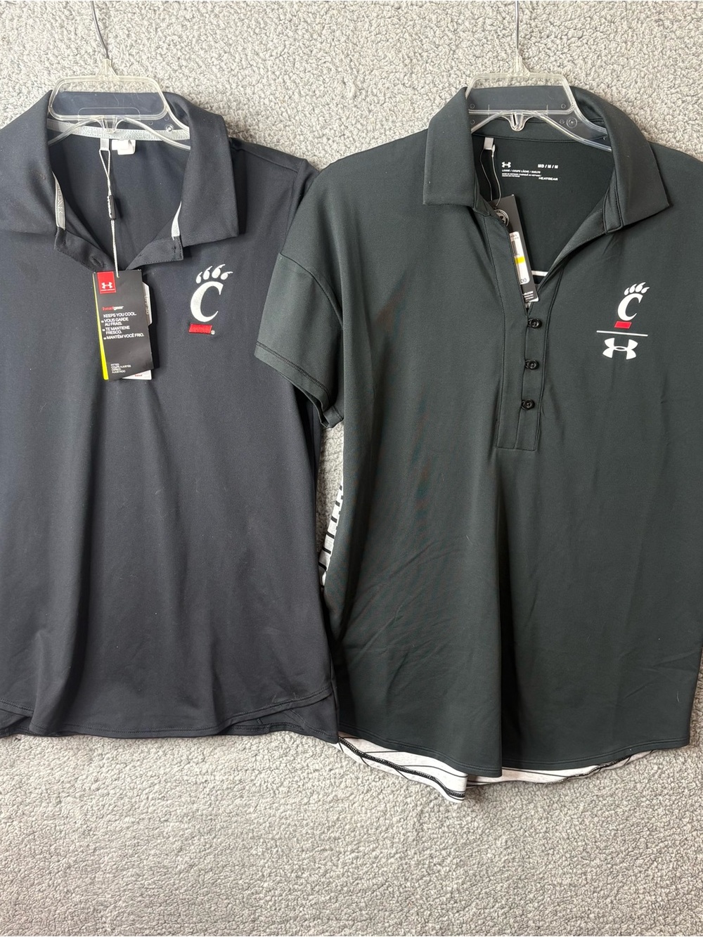 Pair of Cincinnati Bearcats Under Armour HeatGear Short Sleeve Shirts Women's M
